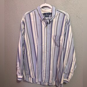 Ralph lauren Blake striped button down size xl
